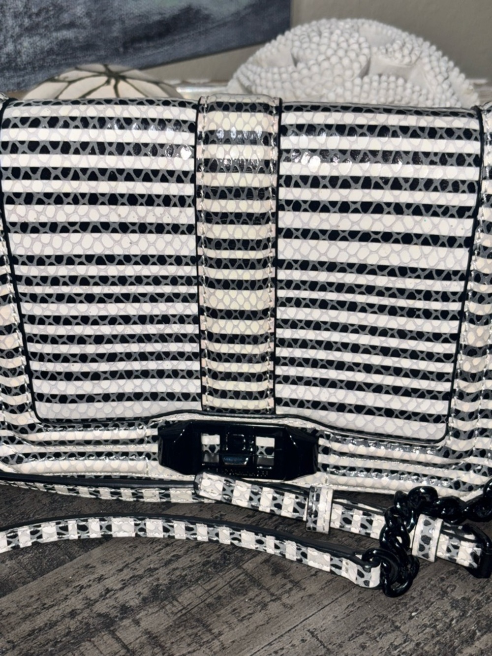Rebecca Minkoff Striped Snake Small Love Crossbody - Picture 2 of 15
